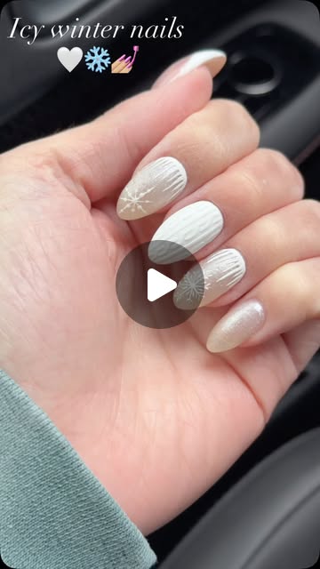 Icy winter nails — gel nail art by Sierra Earl